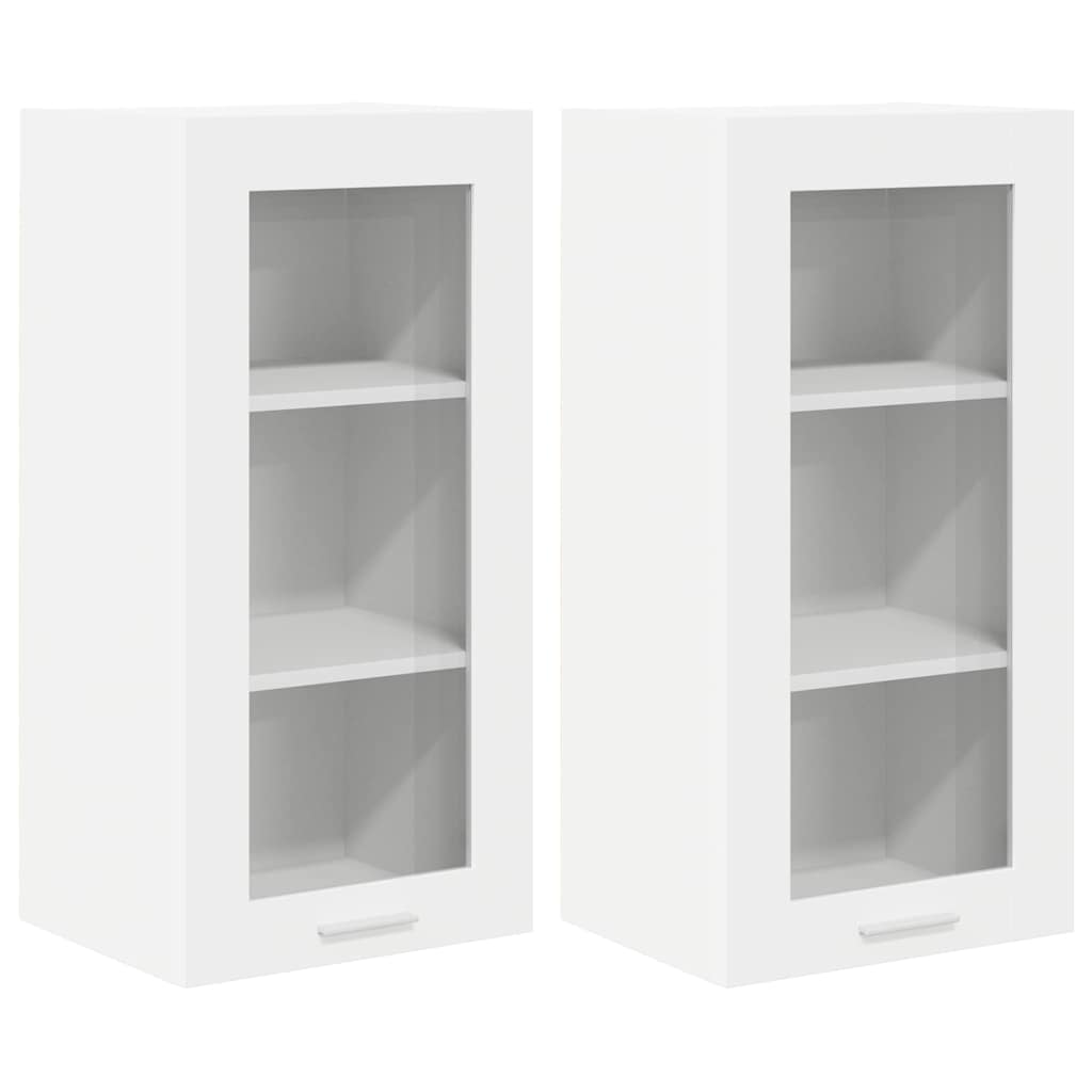 Dulap suspendat Riga 2 pcs Alb 40 x 31 x 80 cm Lemn compozit
