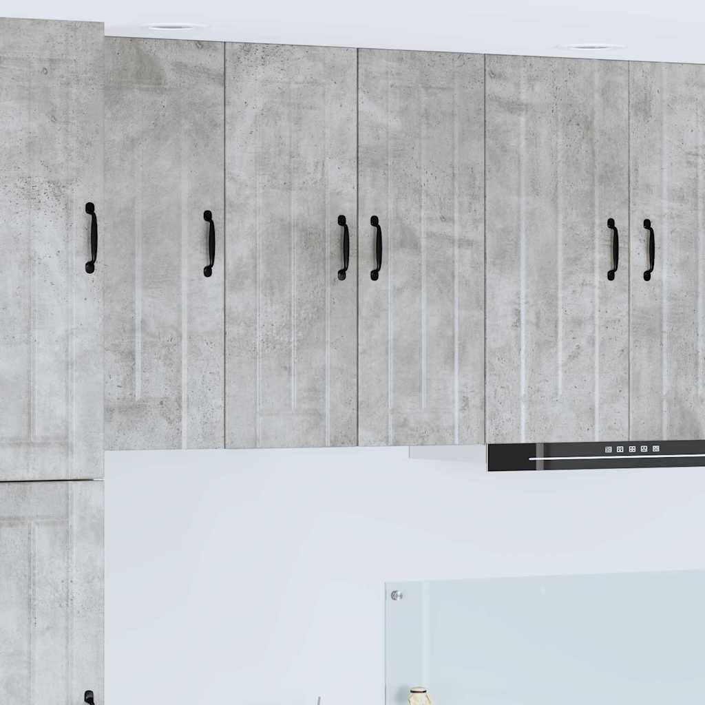 Dulap suspendat de bucatarie Gri din beton 30 x 31 x 80 cm — imaginea 2