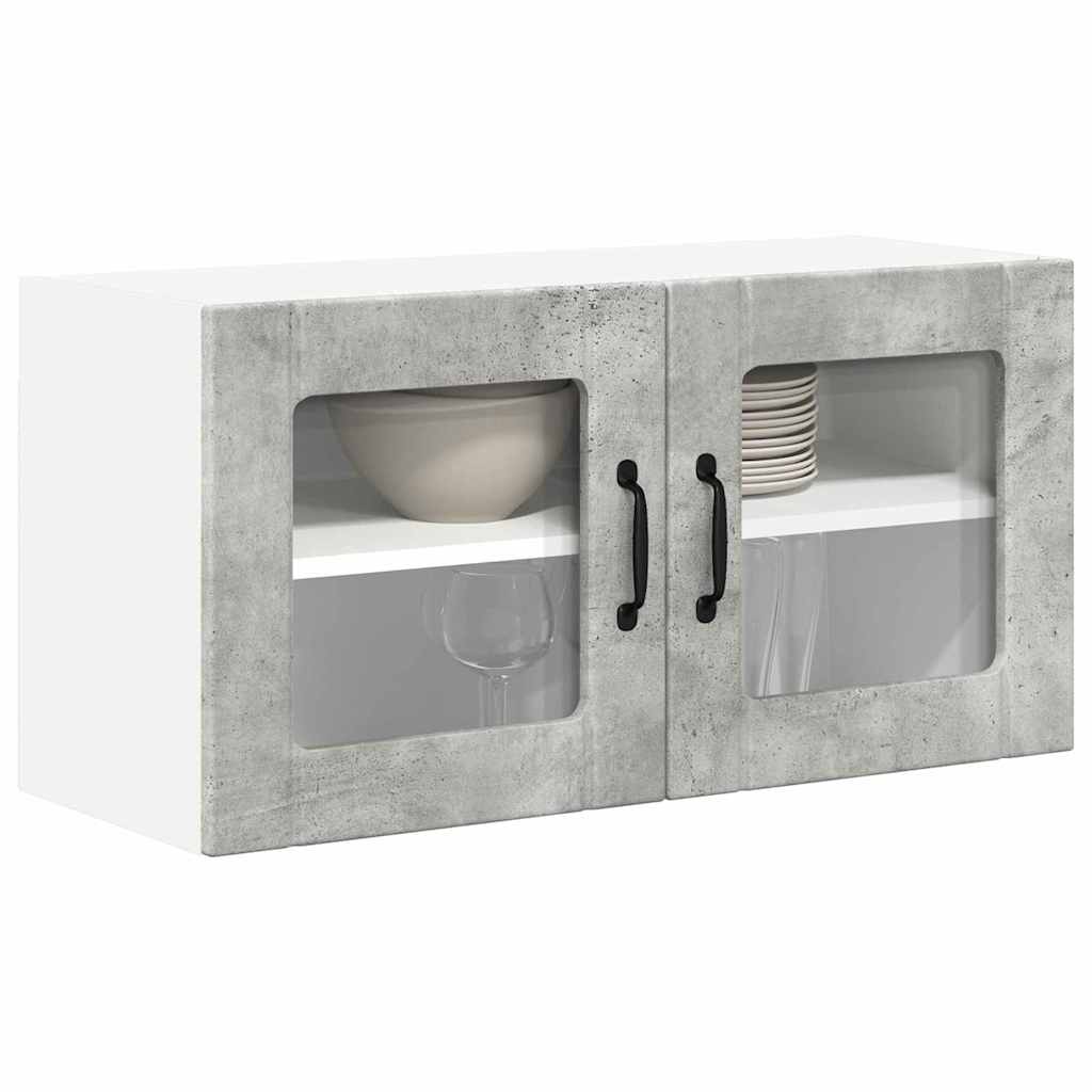 Dulap suspendat de bucatarie Gri din beton 80 x 31 x 40 cm — imaginea 4
