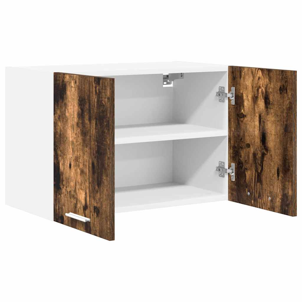 Dulap suspendat Riga Stejar afumat si alb 60 x 31 x 40 cm — imaginea 6