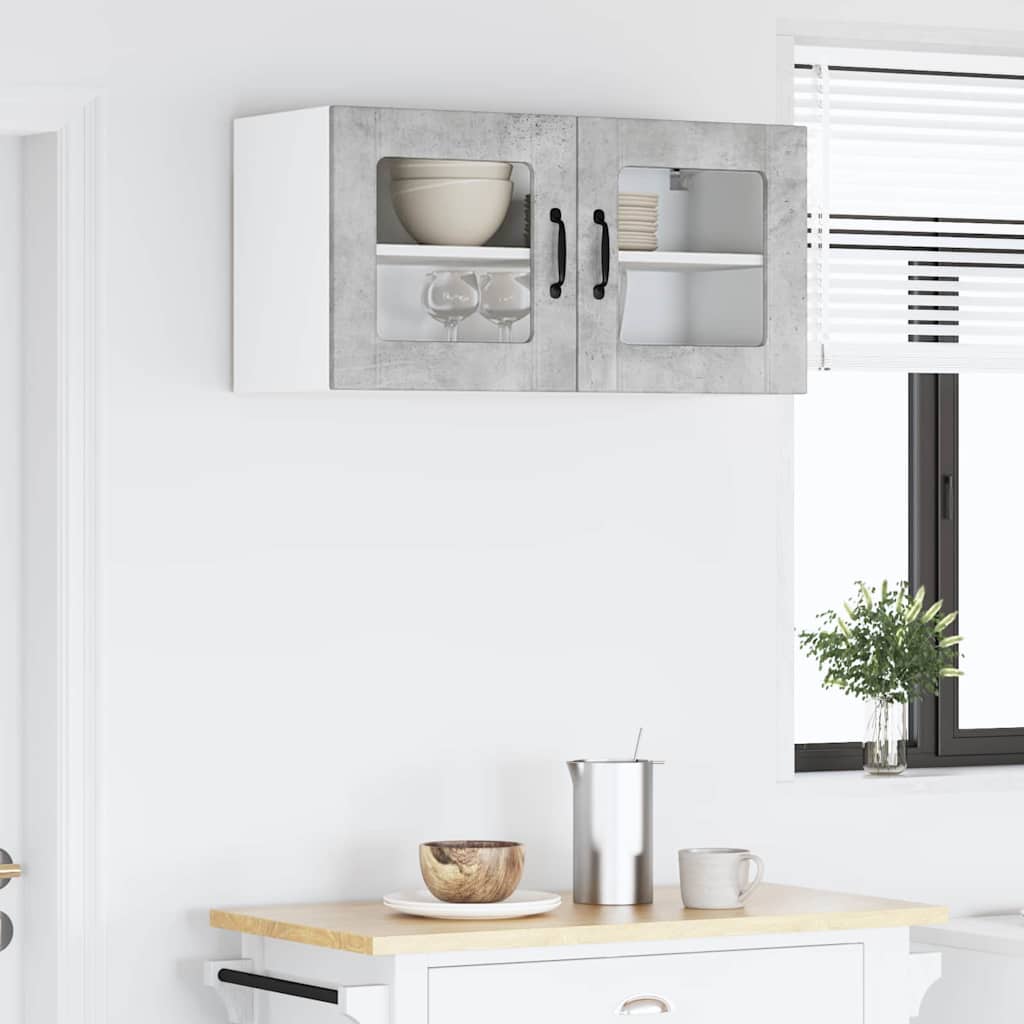Dulap suspendat de bucatarie Gri din beton 80 x 31 x 40 cm — imaginea 5