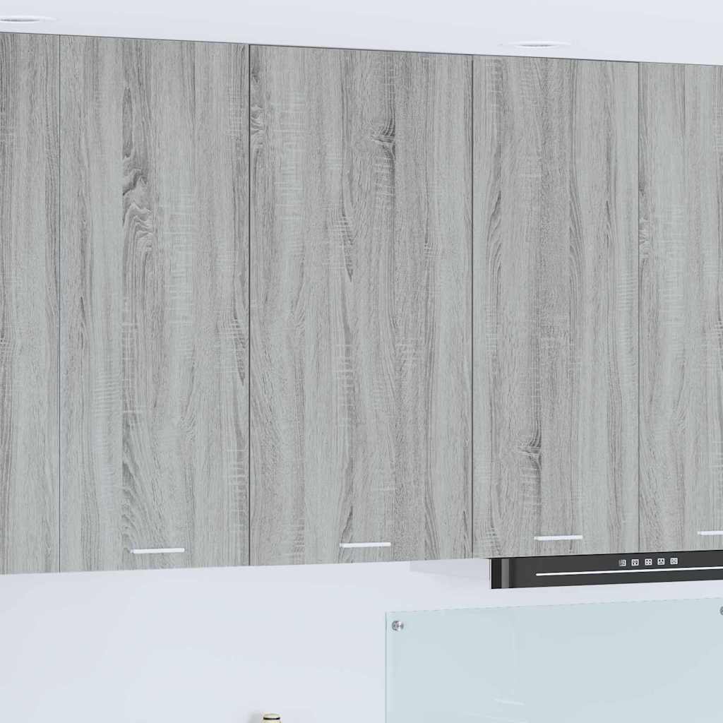 Dulap suspendat cu raft Riga Gri Sonoma si Alb 50 x 31 x 100 cm — imaginea 2