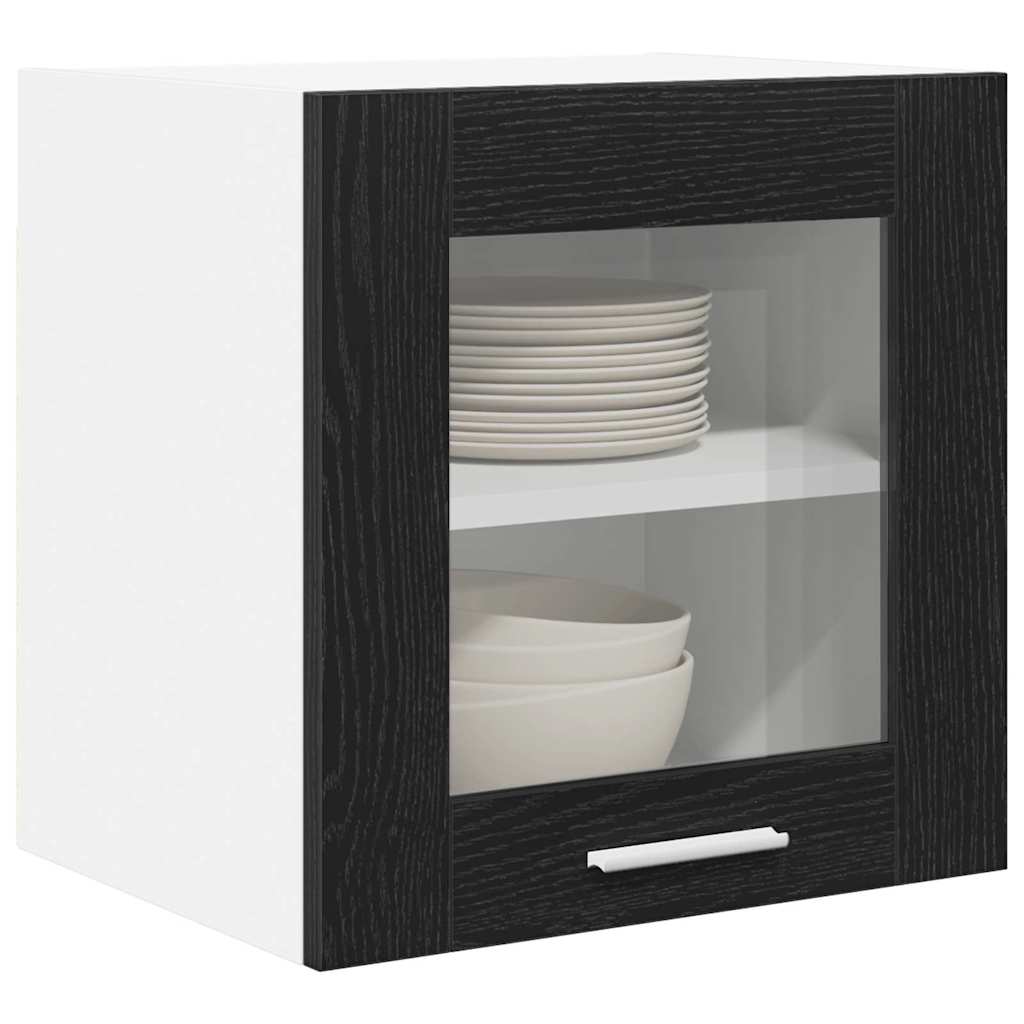Dulap suspendat Riga Stejar Negru 40 x 31 x 40 cm Lemn compozit — imaginea 4