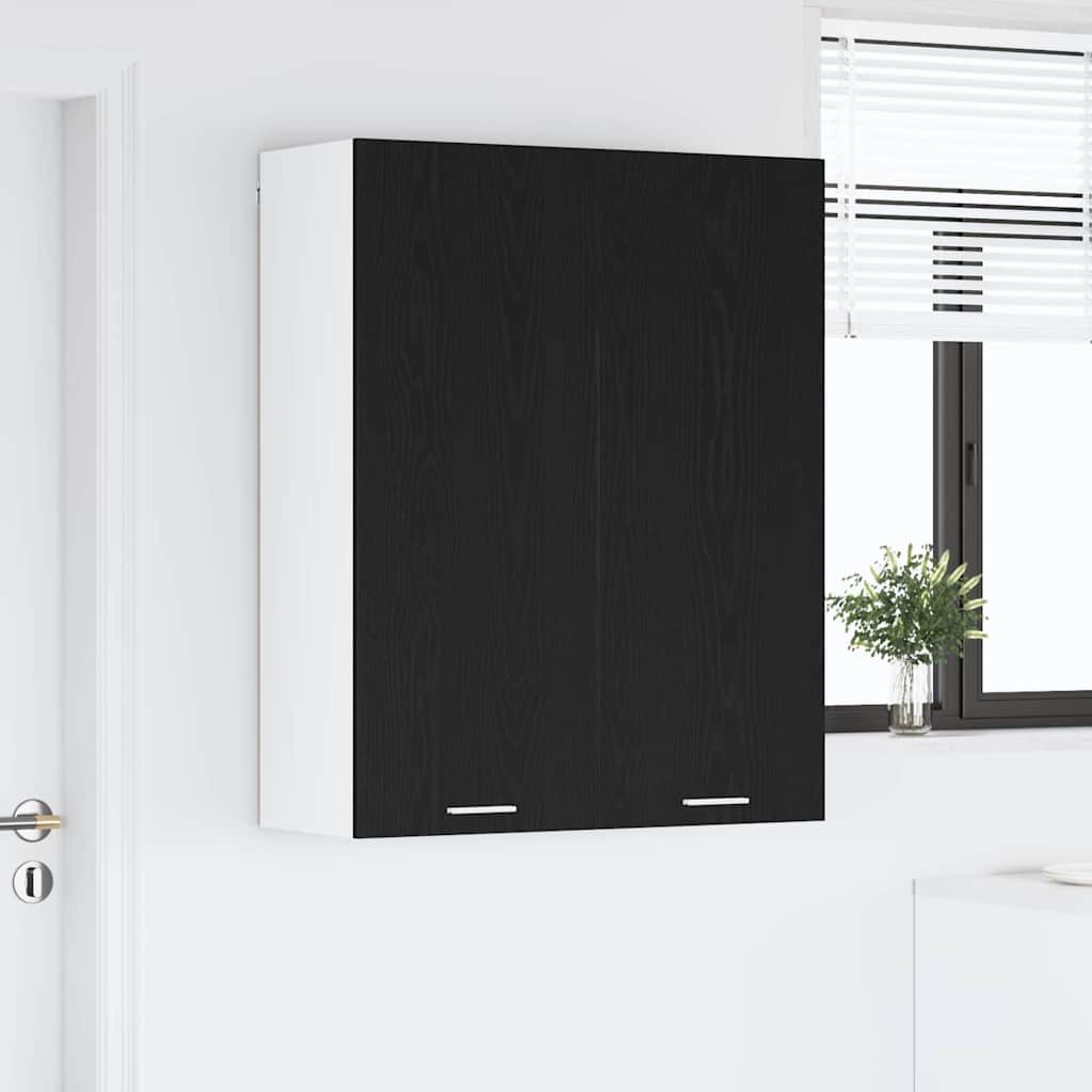 Dulap suspendat cu raft Riga Stejar Negru 80 x 31 x 100 cm — imaginea 5