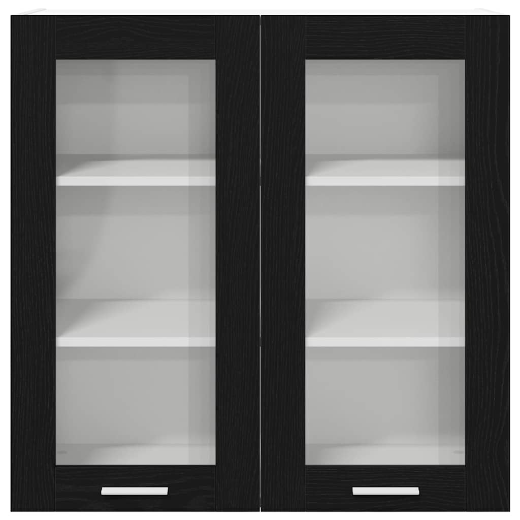 Dulap suspendat Riga Stejar Negru 80 x 31 x 80 cm Lemn compozit — imaginea 7