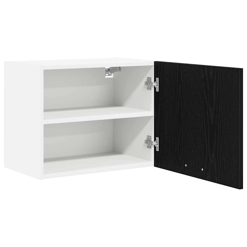 Dulap suspendat cu usa Riga Stejar negru si Alb 50 x 31 x 40 cm — imaginea 6