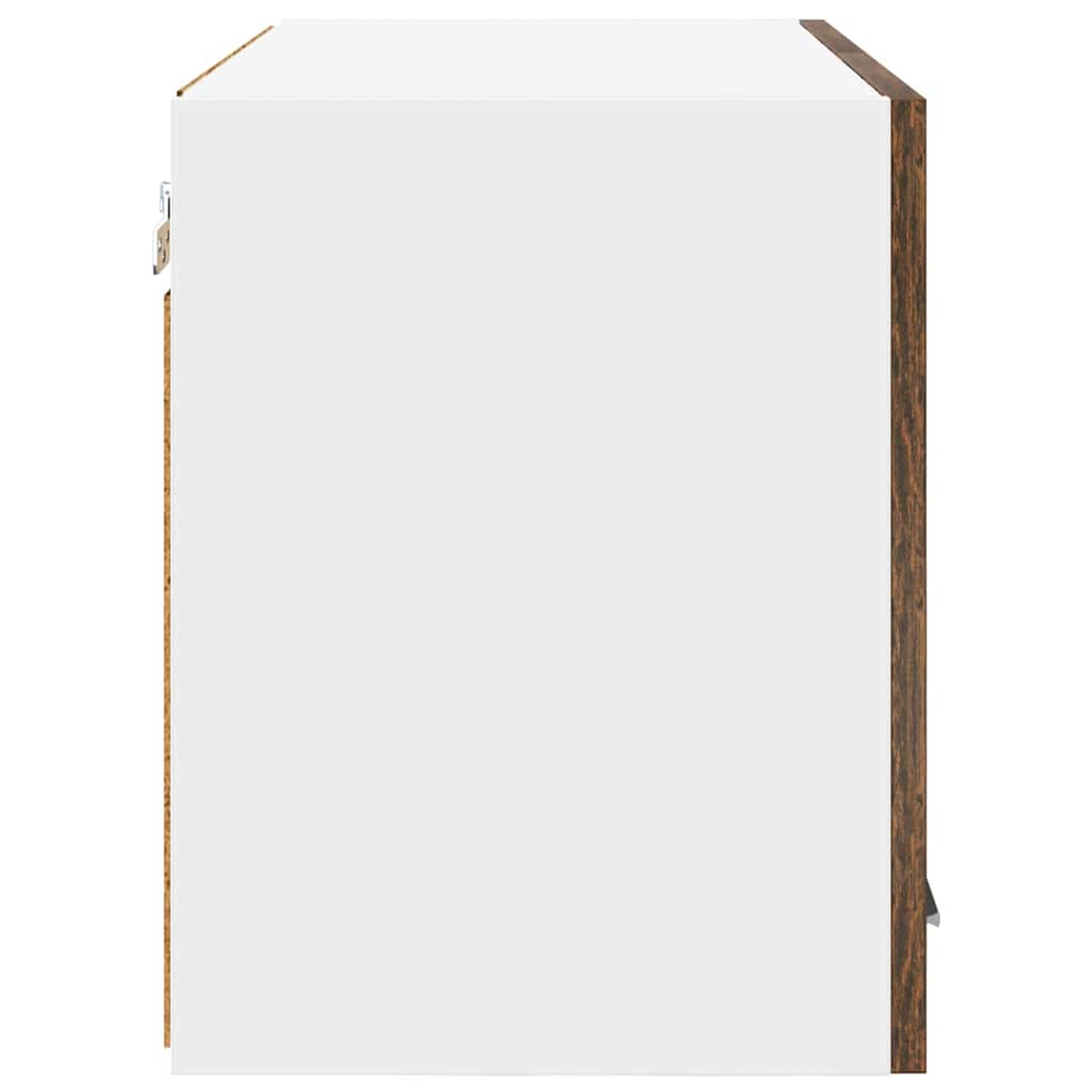 Dulap suspendat Riga Stejar afumat si alb 60 x 31 x 40 cm — imaginea 8