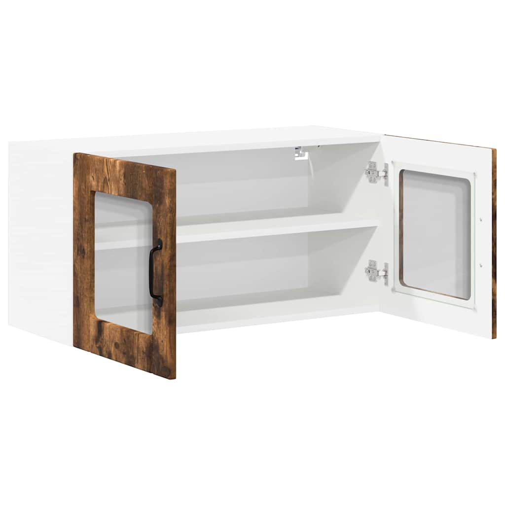 Dulap suspendat de bucatarie Stejar fumuriu 80 x 31 x 40 cm — imaginea 6