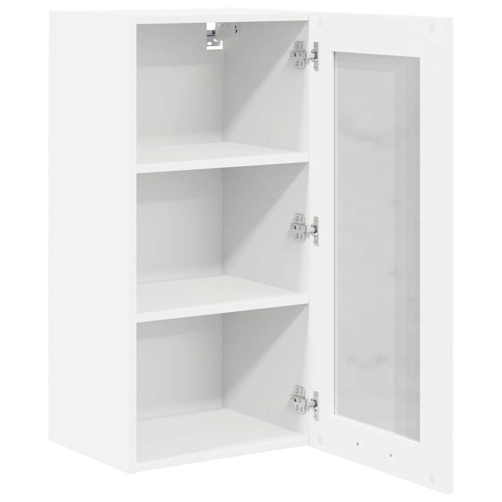 Dulap suspendat Riga 2 pcs Alb 40 x 31 x 80 cm Lemn compozit — imaginea 6
