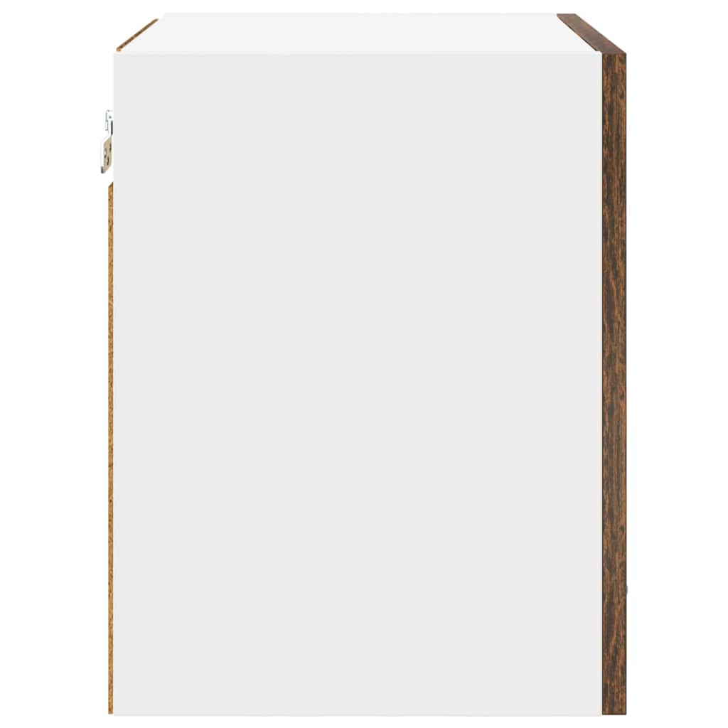 Dulap suspendat Riga Stejar afumat si alb 40 x 31 x 40 cm — imaginea 8