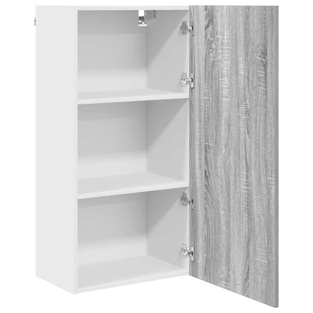 Dulap suspendat cu raft Riga Gri Sonoma si Alb 50 x 31 x 100 cm — imaginea 6
