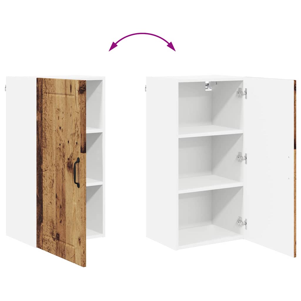 Dulap suspendat de bucatarie cu raft Lemn Vechi 40 x 31 x 80 cm — imaginea 12