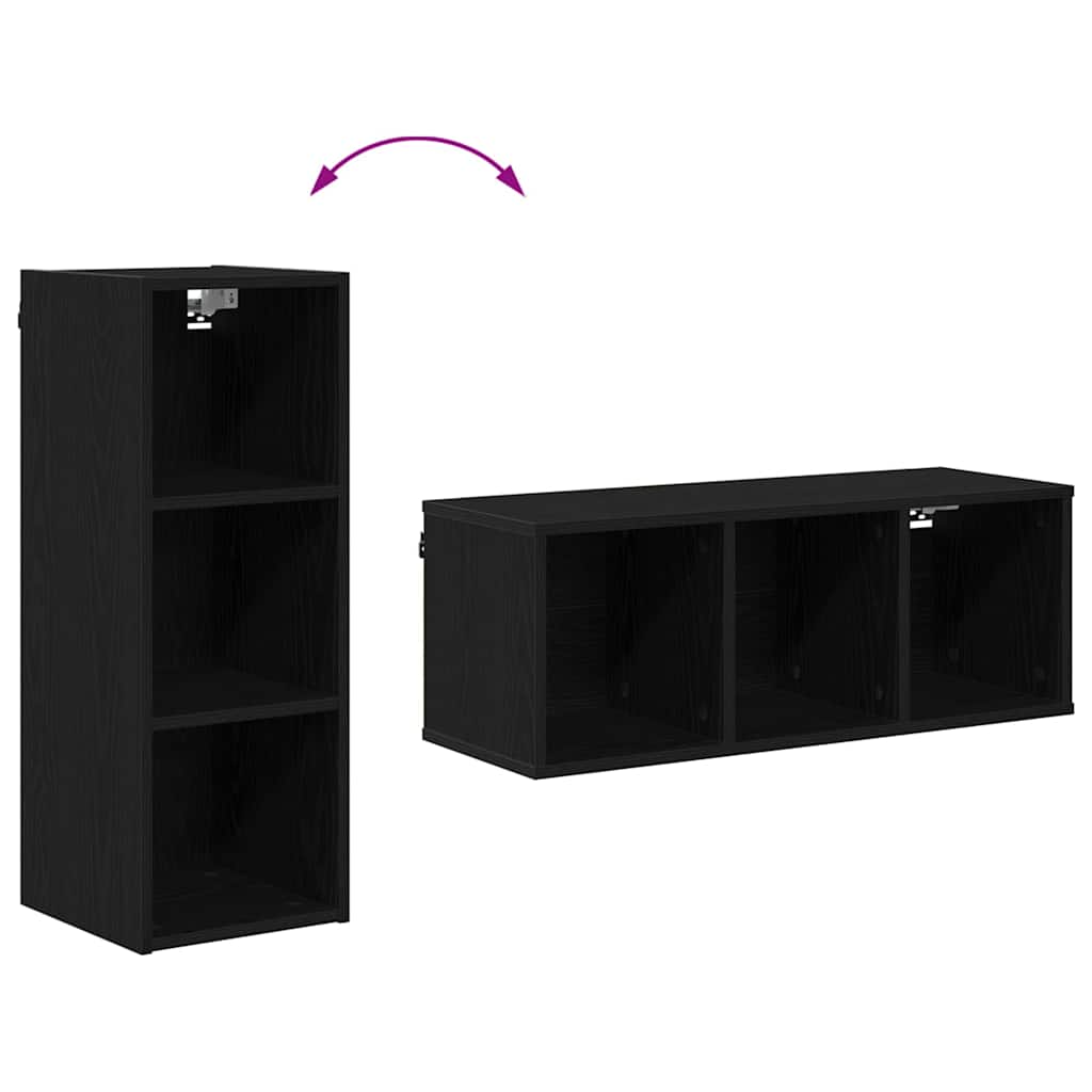 Dulap suspendat cu raft Riga Stejar Negru 30 x 29,5 x 80 cm — imaginea 11