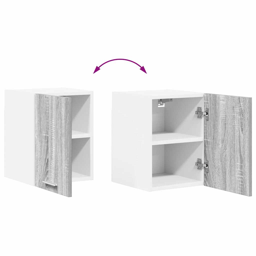 Dulap suspendat Riga 2 pcs Gri Sonoma si Alb 30 x 31 x 40 cm — imaginea 12