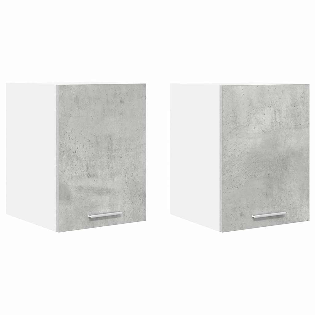 Dulap suspendat Riga 2 pcs Gri beton si Alb 30 x 31 x 40 cm