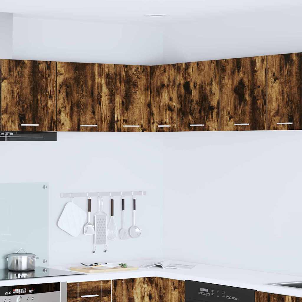 Dulap suspendat Riga Stejar afumat si alb 57 x 57 x 40 cm — imaginea 2