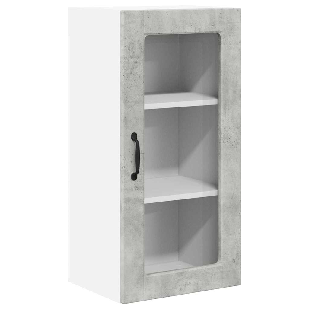 Dulap suspendat de bucatarie Gri din beton 40 x 31 x 80 cm
