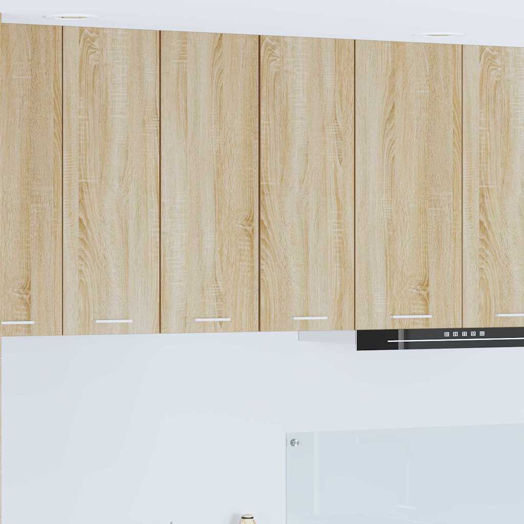 Dulap suspendat Riga Stejar Sonoma si Alb 30 x 31 x 80 cm — imaginea 2