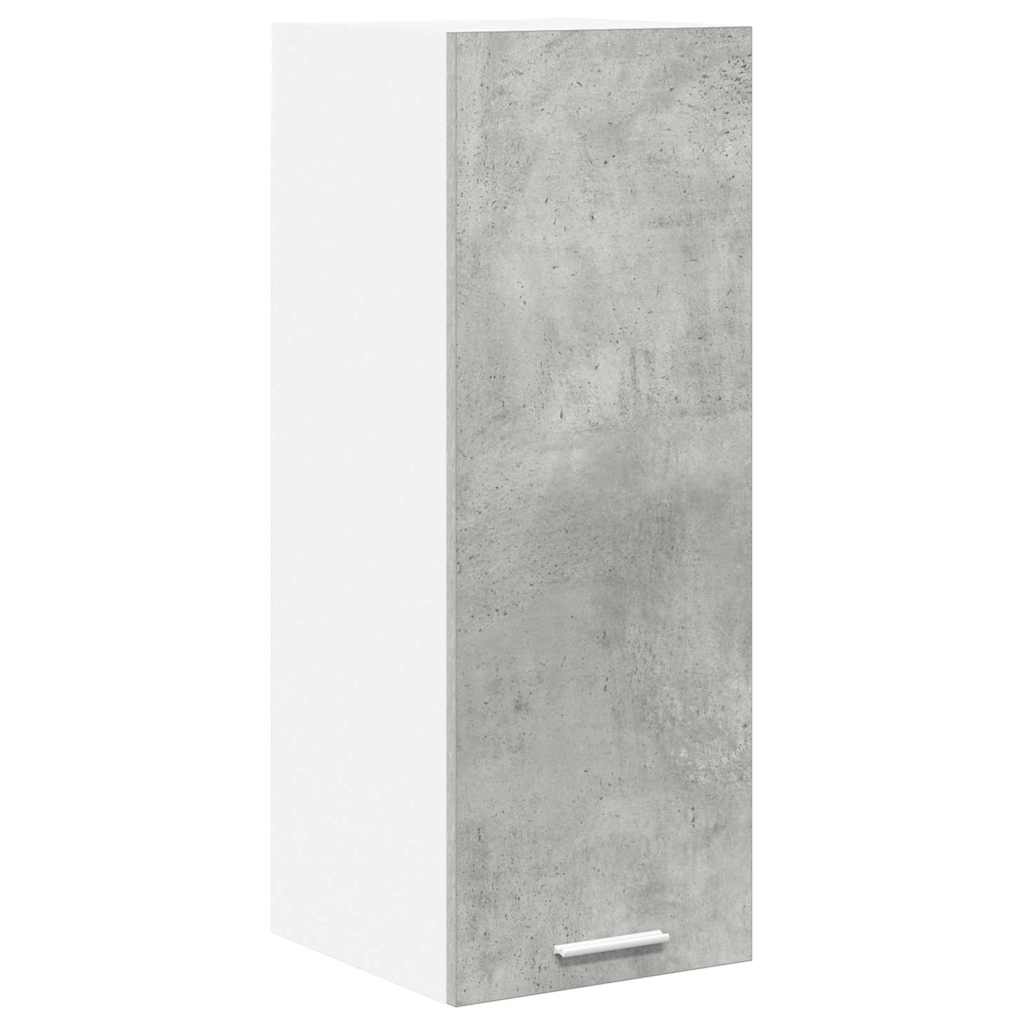 Dulap suspendat cu raft Riga Gri beton si Alb 30 x 31 x 80 cm