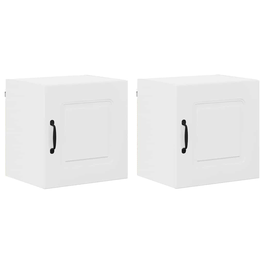 Dulap suspendat de bucatarie 2 pcs Alb lucios 40 x 31 x 40 cm