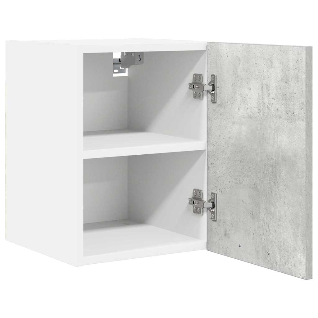 Dulap suspendat Riga 2 pcs Gri beton si Alb 30 x 31 x 40 cm — imaginea 6