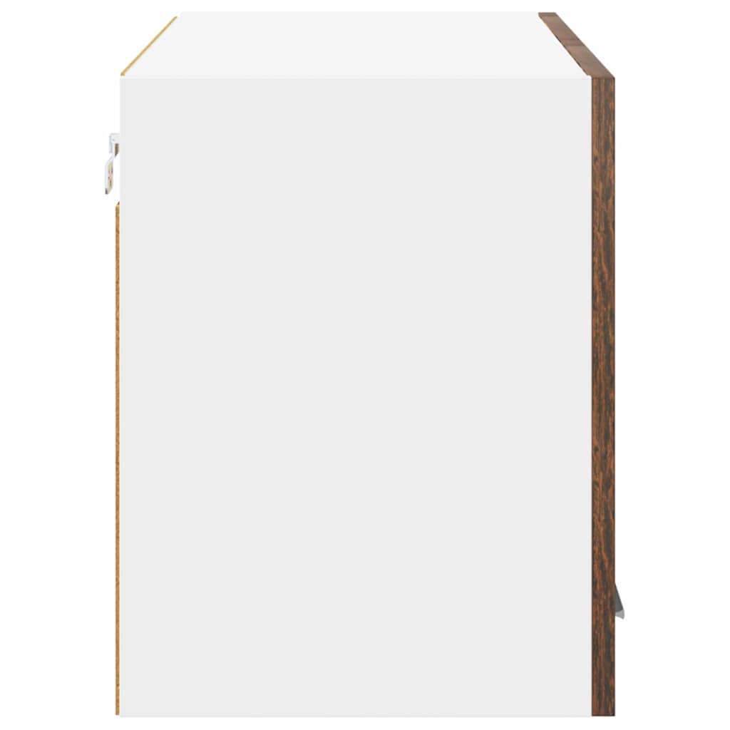 Dulap suspendat Riga Stejar afumat si alb 80 x 31 x 40 cm — imaginea 8