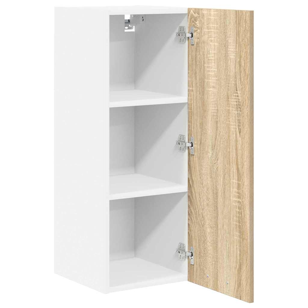Dulap suspendat Riga Stejar Sonoma si Alb 30 x 31 x 80 cm — imaginea 6
