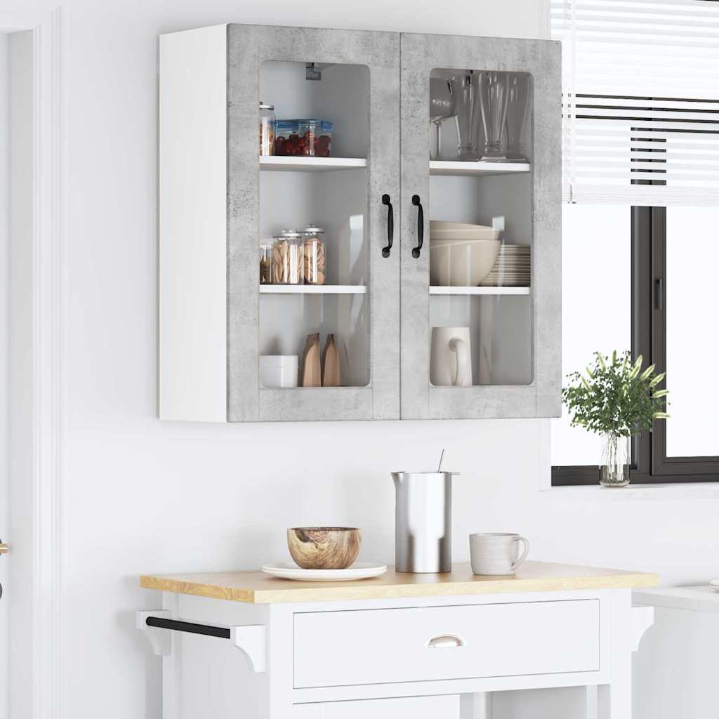 Dulap suspendat de bucatarie Gri din beton 40 x 31 x 80 cm — imaginea 5