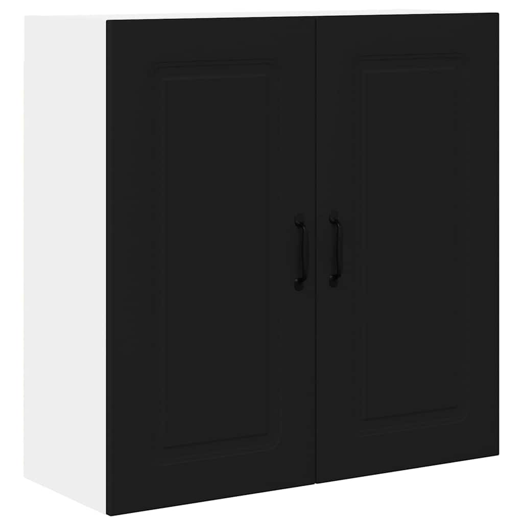 Dulap suspendat de bucatarie cu raft Negru 80 x 31 x 80 cm