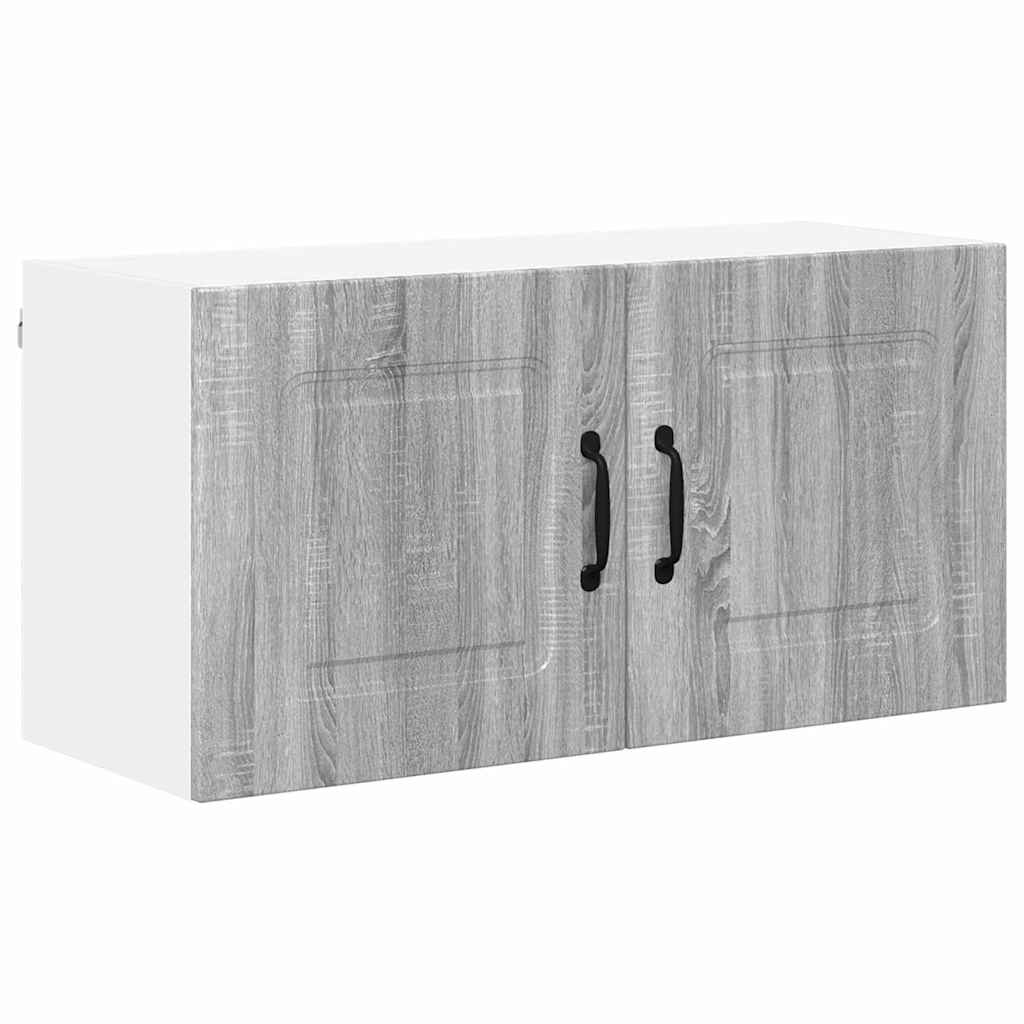 Dulap suspendat de bucatarie cu raft Gri Sonoma 80 x 31 x 40 cm