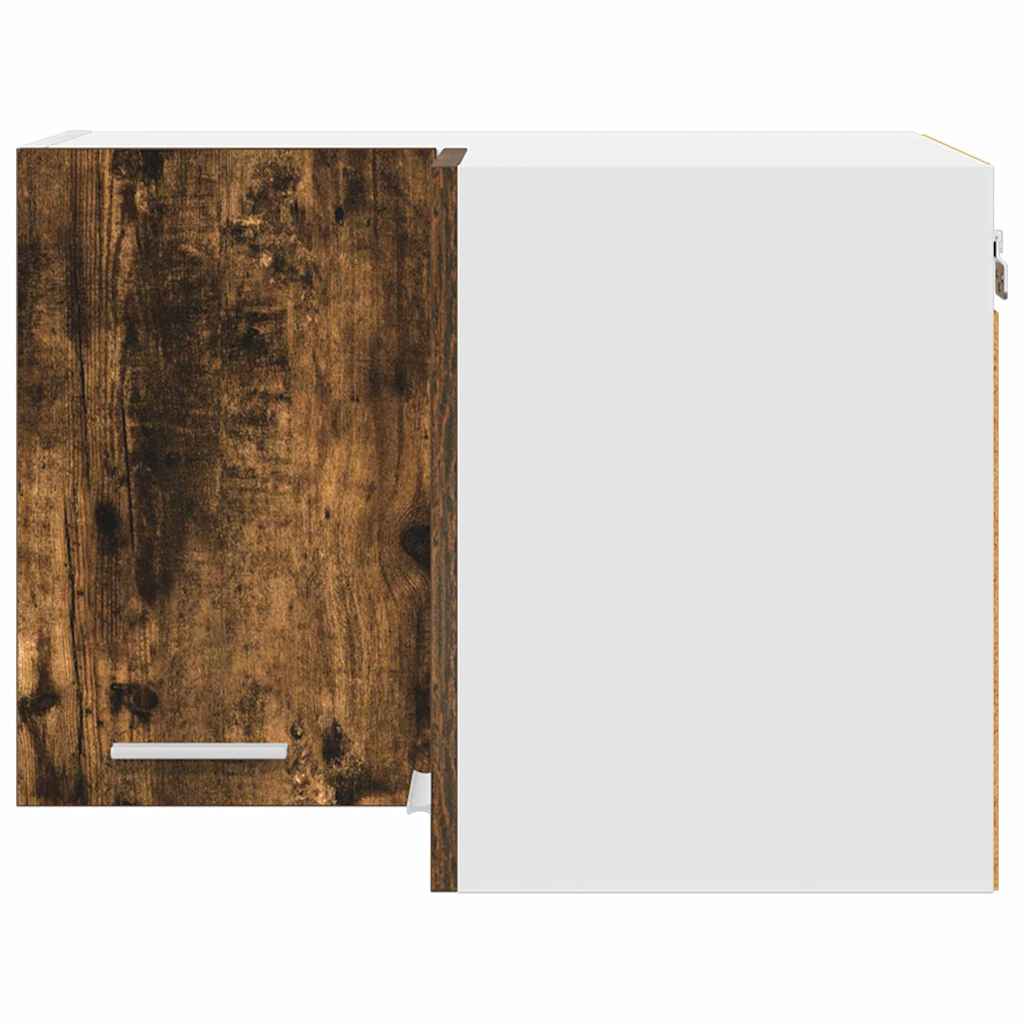 Dulap suspendat Riga Stejar afumat si alb 57 x 57 x 40 cm — imaginea 7