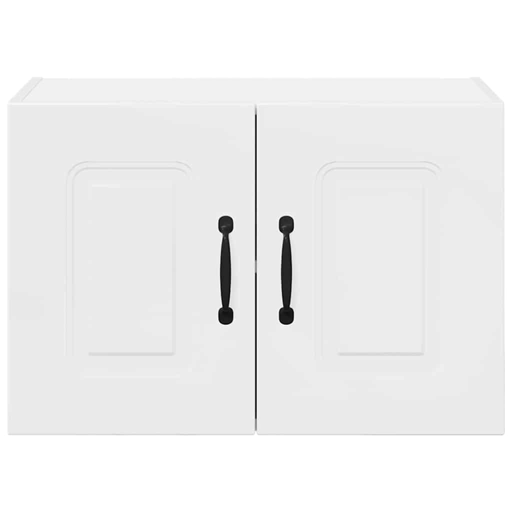 Dulap suspendat de bucatarie cu raft Alb lucios 60 x 31 x 40 cm — imaginea 7