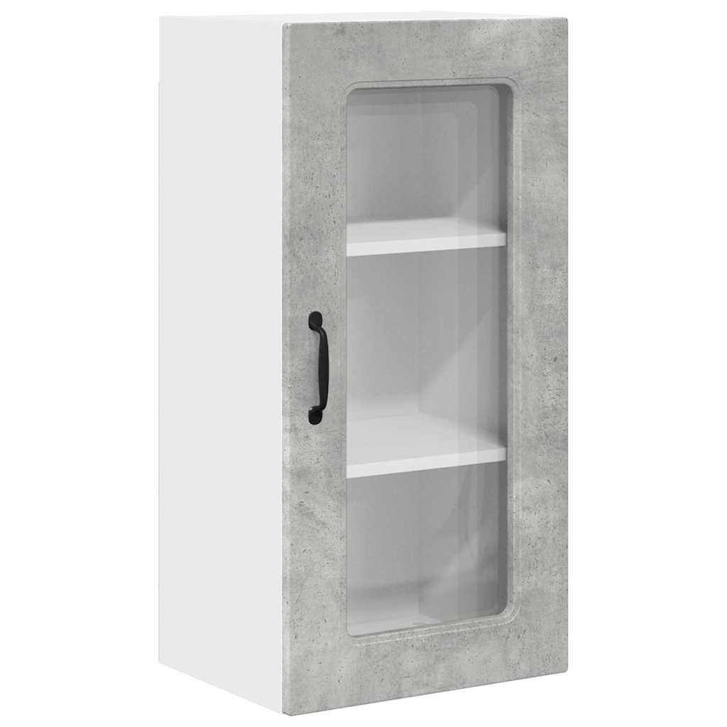 Dulap suspendat de bucatarie Gri din beton 40 x 31 x 80 cm