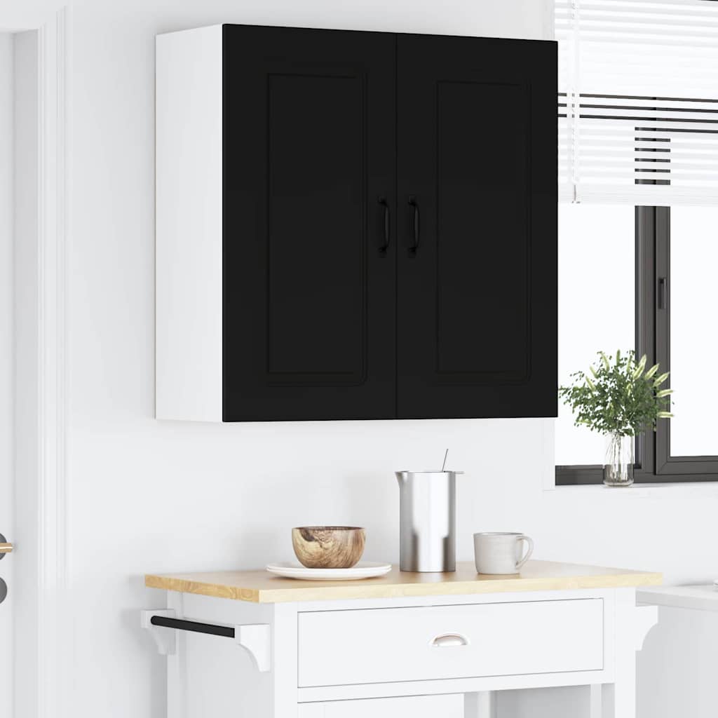 Dulap suspendat de bucatarie cu raft Negru 80 x 31 x 80 cm — imaginea 5