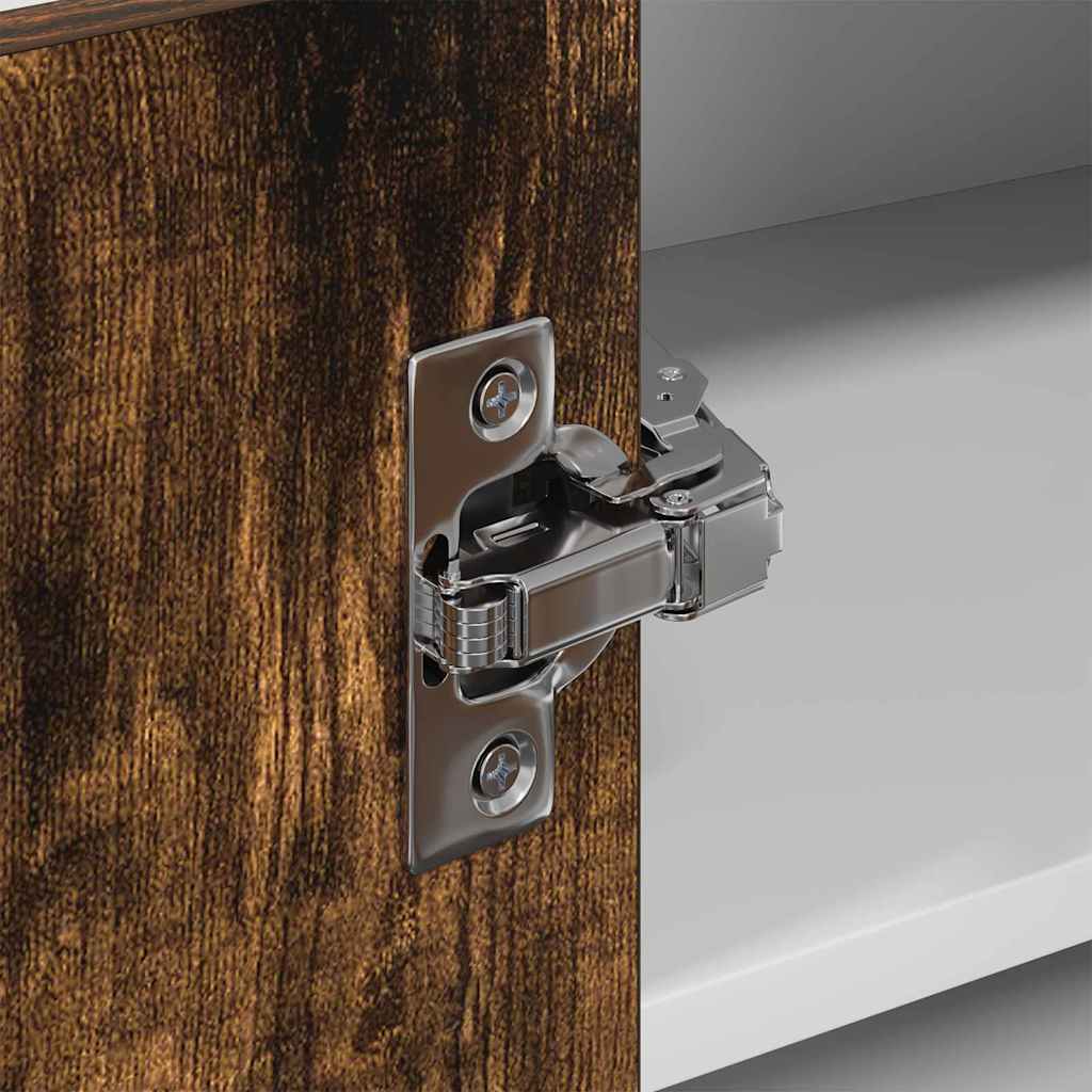 Dulap suspendat Riga Stejar afumat si alb 57 x 57 x 40 cm — imaginea 10