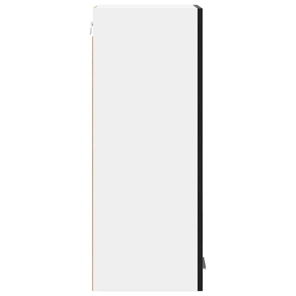 Dulap suspendat cu usa Riga Stejar negru si Alb 30 x 31 x 80 cm — imaginea 8