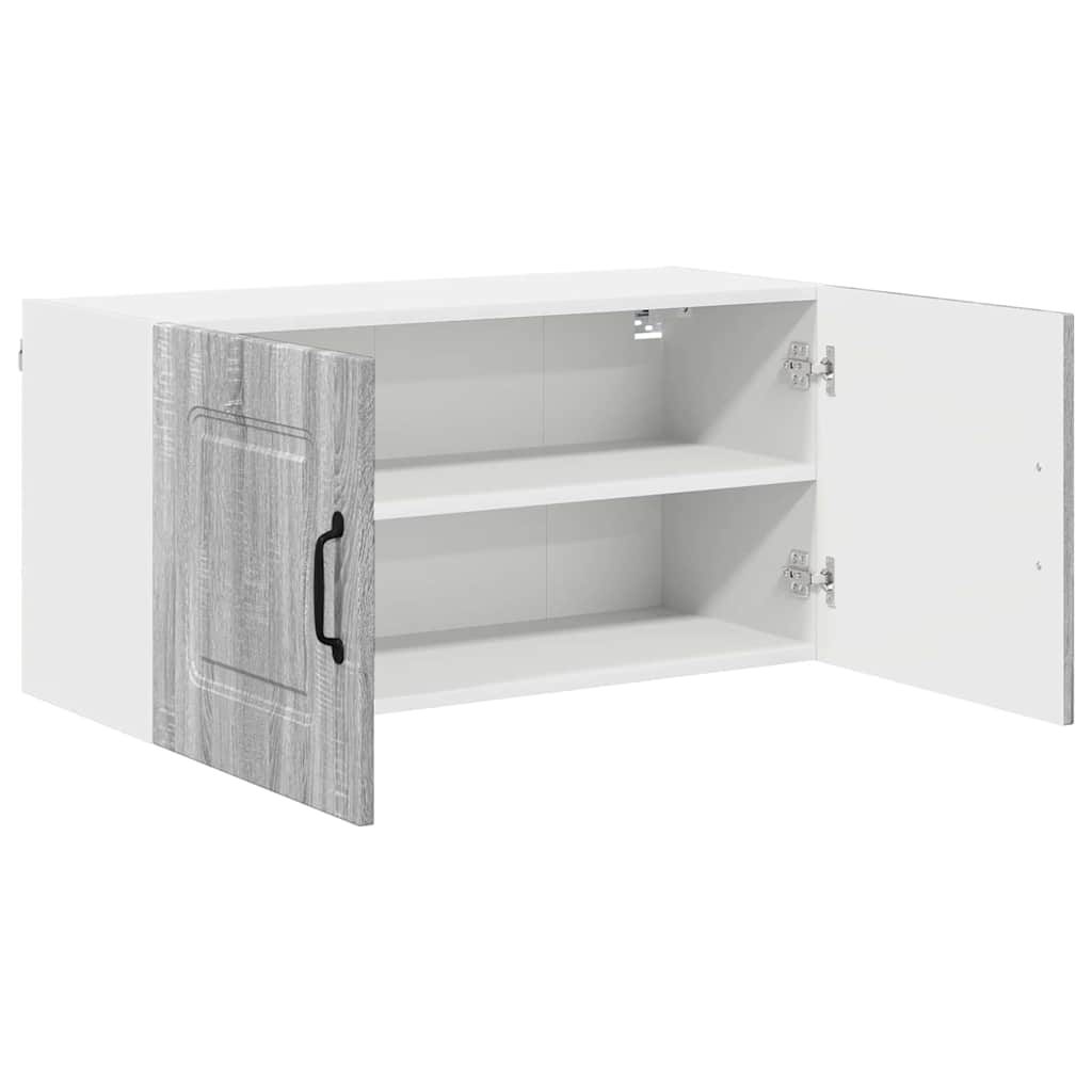 Dulap suspendat de bucatarie cu raft Gri Sonoma 80 x 31 x 40 cm — imaginea 6