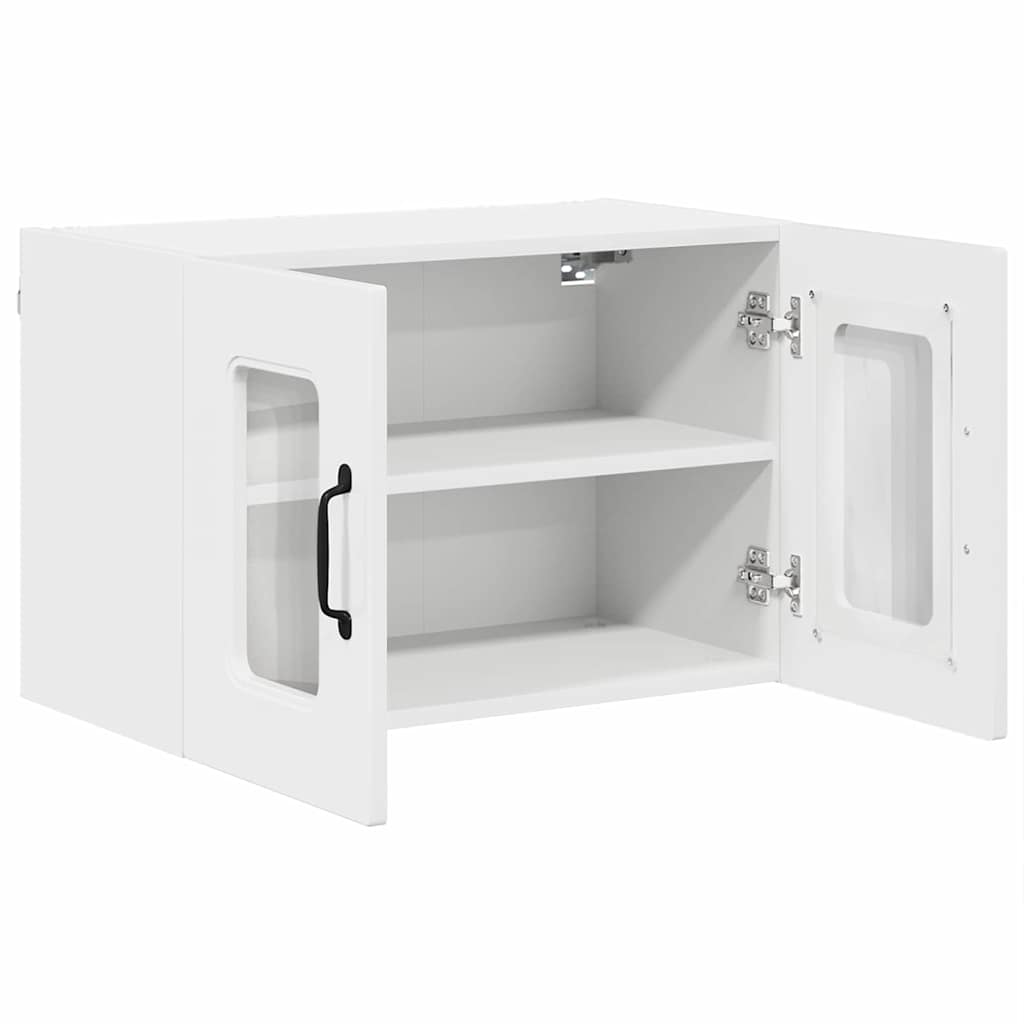 Dulap suspendat de bucatarie cu raft Alb lucios 60 x 31 x 40 cm — imaginea 7