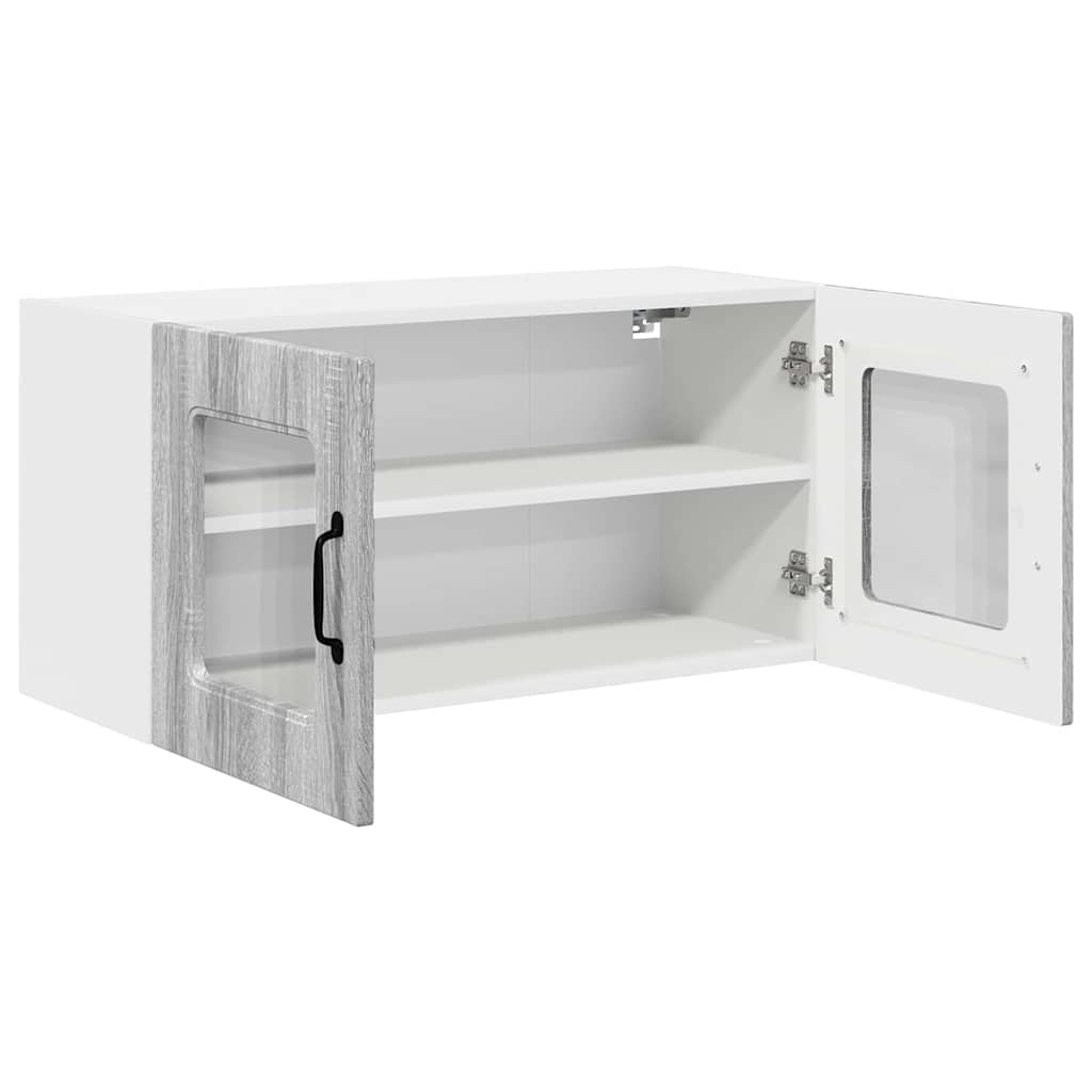 Dulap suspendat de bucatarie cu raft Gri Sonoma 80 x 31 x 40 cm — imaginea 6
