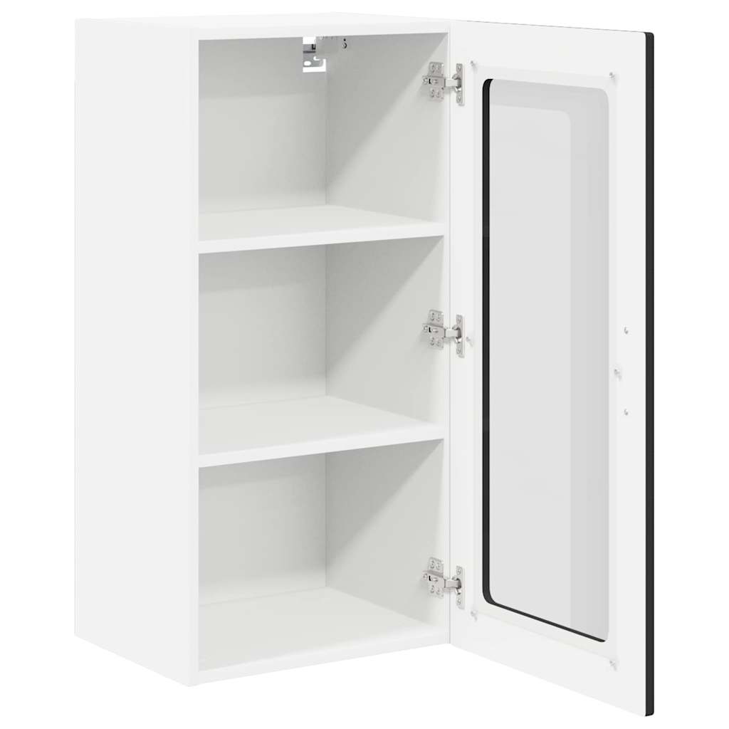 Dulap suspendat de bucatarie cu raft Negru 40 x 31 x 80 cm — imaginea 6