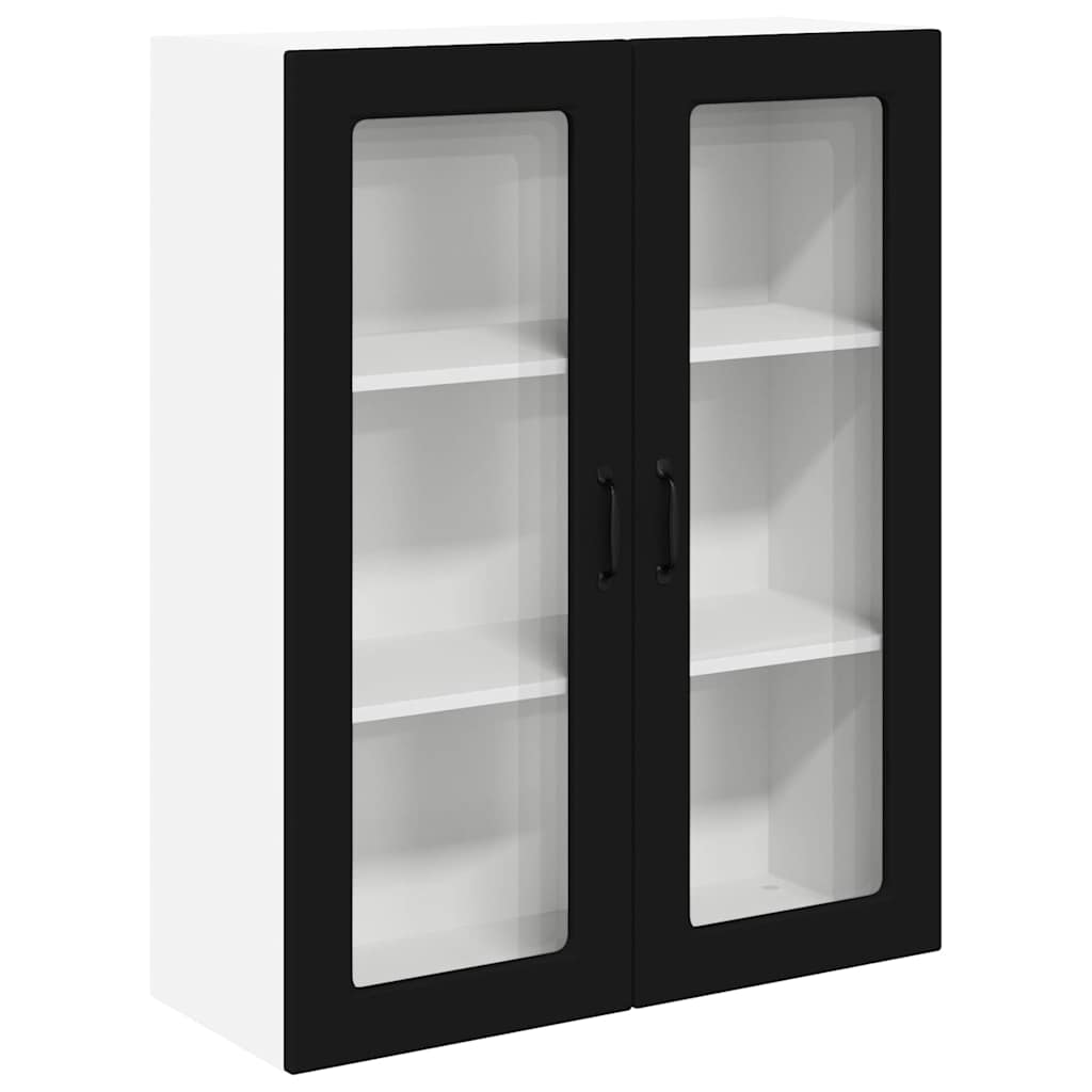 Dulap suspendat de bucatarie cu raft Negru 80 x 31 x 100 cm