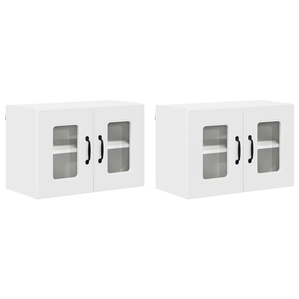 Dulap suspendat de bucatarie cu raft 2 pcs Alb 60 x 31 x 40 cm