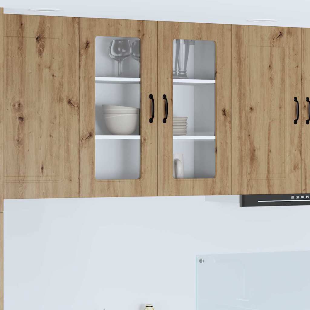 Dulap suspendat de bucatarie Stejar Artizanal 80 x 31 x 80 cm — imaginea 2
