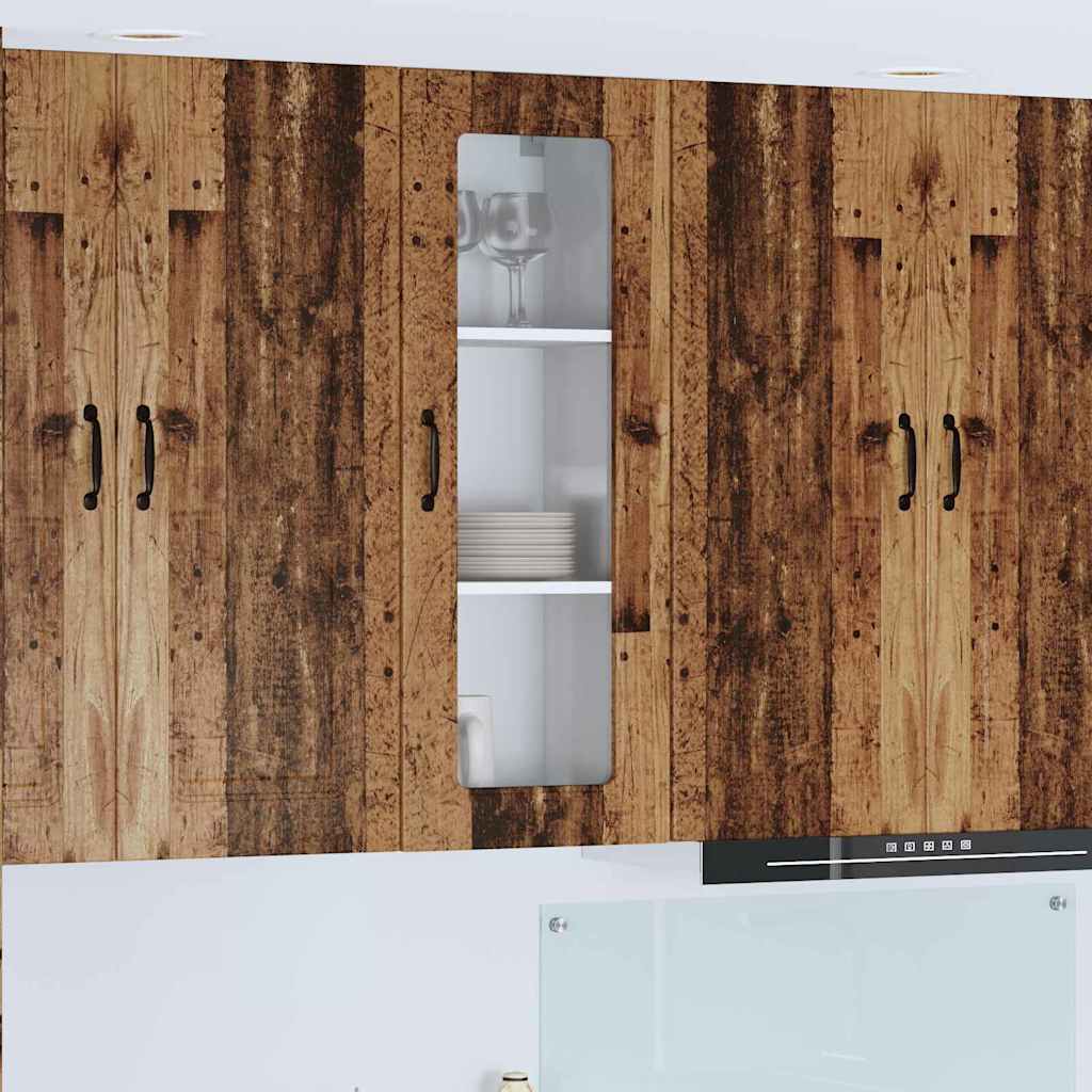 Dulap suspendat de bucatarie cu usa Lemn Vechi 40 x 31 x 100 cm — imaginea 2