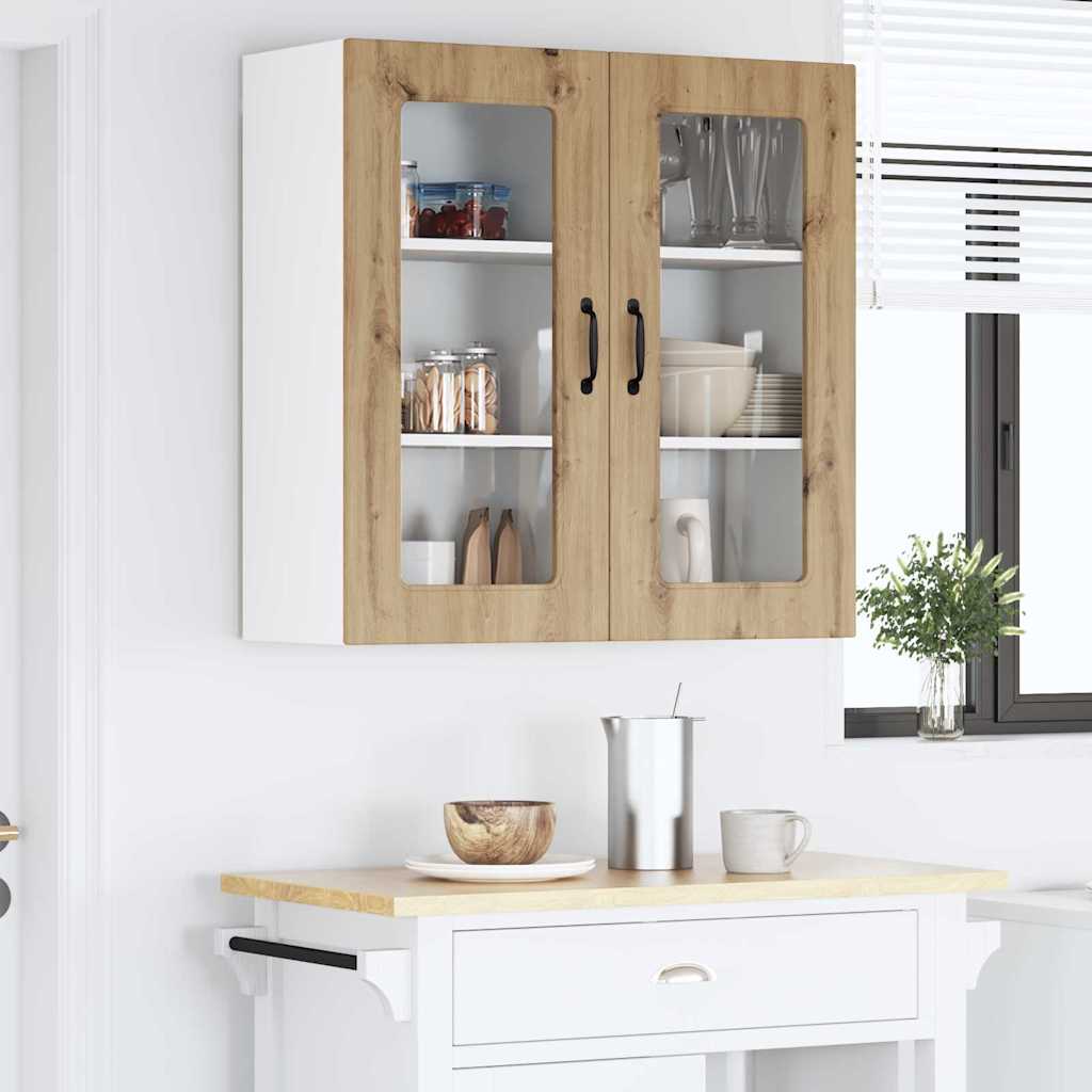 Dulap suspendat de bucatarie Stejar Artizanal 80 x 31 x 80 cm — imaginea 5