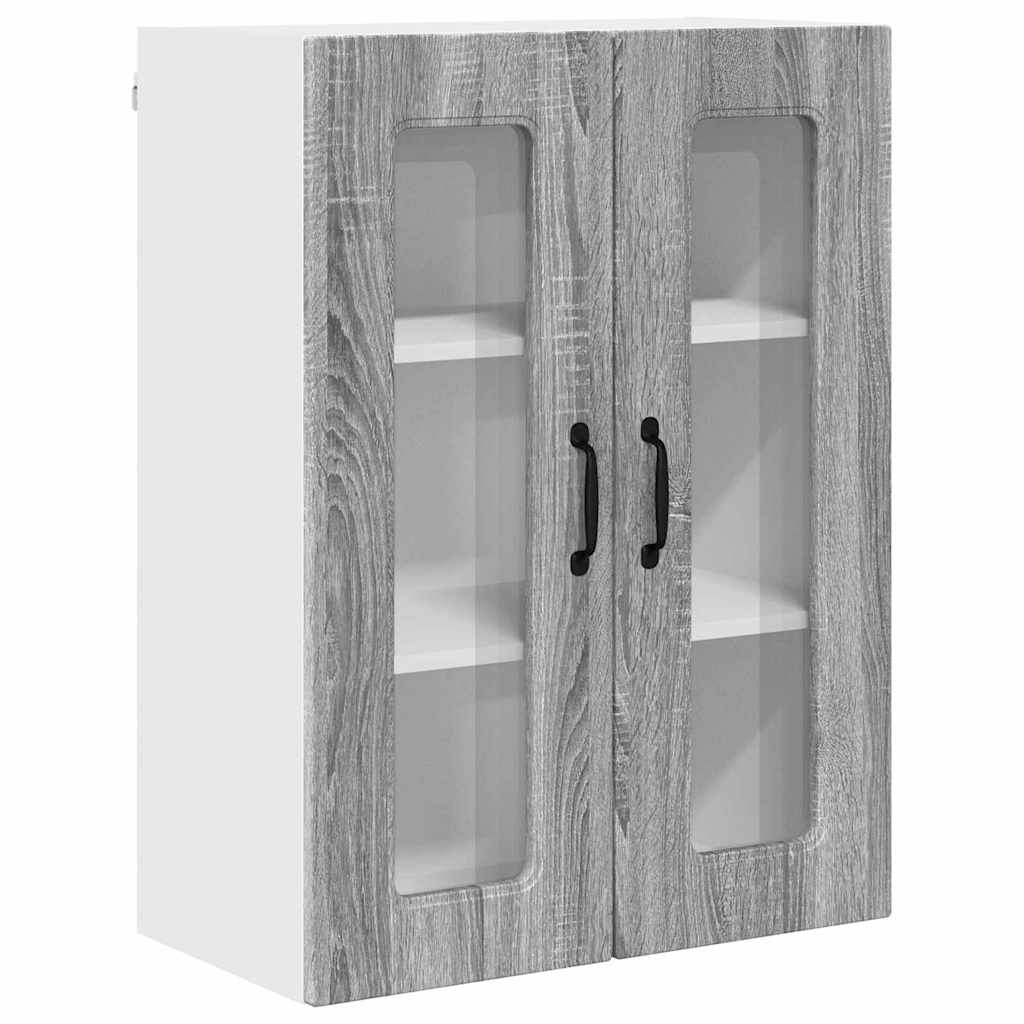 Dulap suspendat de bucatarie cu raft Gri Sonoma 60 x 31 x 80 cm