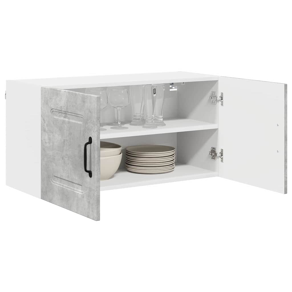 Dulap suspendat de bucatarie Gri din beton 80 x 31 x 40 cm — imaginea 4
