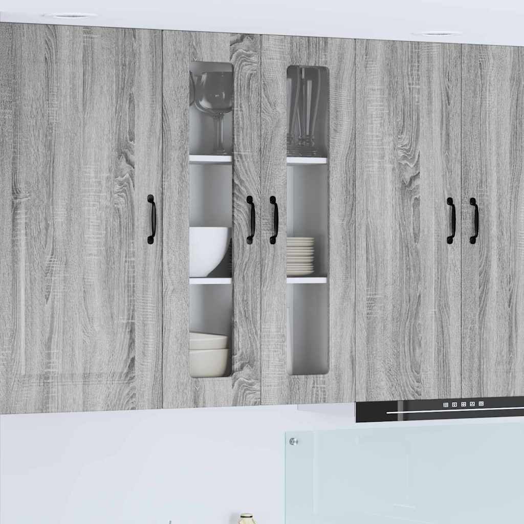 Dulap suspendat de bucatarie cu usa Gri Sonoma 60 x 31 x 100 cm — imaginea 2
