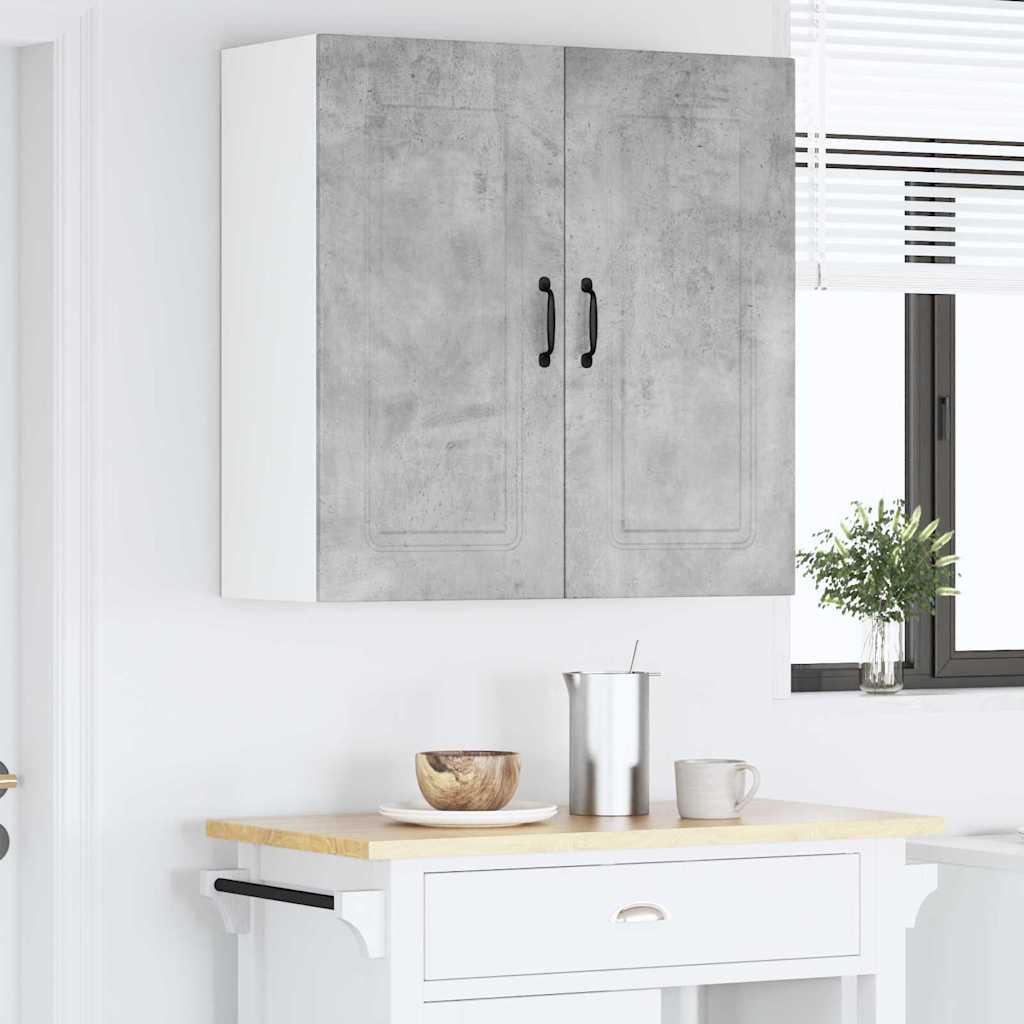 Dulap suspendat de bucatarie Gri din beton 80 x 31 x 80 cm — imaginea 5