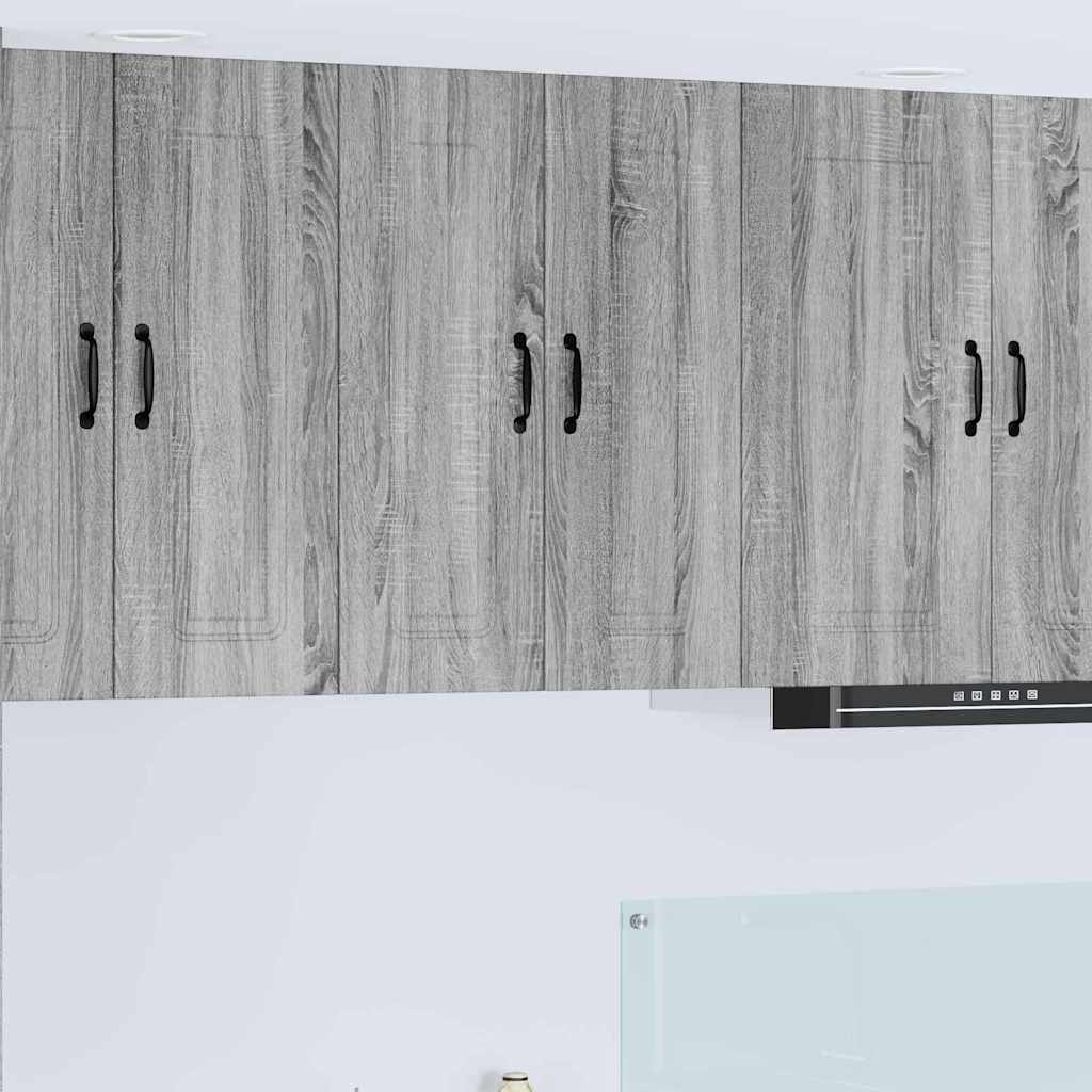 Dulap suspendat de bucatarie cu raft Gri Sonoma 30 x 31 x 80 cm — imaginea 2